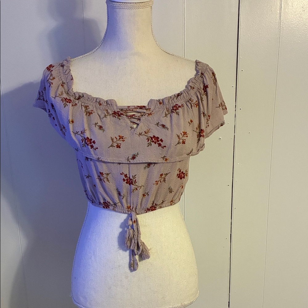 Floral Ruffle Off-Shoulder Top